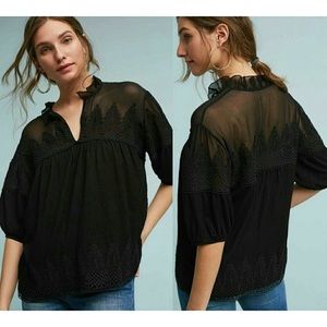 Giulia Anthropologie Maeve Top XS Black